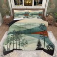 thumbnail image 1 of jejeloiu Tropical Botanical Pine Bedding Comforter Set,Natural Mountain Tree Twin Comforter Sets,Beige Teal Green Bedding Set For Men Women,Microfiber Bedroom Decor Reversible,2pcs, 1 of 8