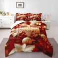 thumbnail image 1 of jejeloiu Romance Theme Valentine's Day Merry Christmas Twin Comforter Set,Reversible Microfiber Unisex Bedding,2pcs, 1 of 8