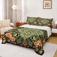 thumbnail image 1 of jejeloiu Vibrant Mandala King Sheets For Men Women,Peacock Pattern Bedding,Multi Black,4 Pieces,1 Flat Sheet, 1 Fitted Sheet and 2 Pillowcases, 1 of 6