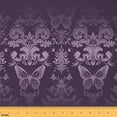 thumbnail image 1 of jejeloiu Victorian Flower Fabric by the Yard 10 Yards,Purple Butterflies Room Decor Fabric by the Yard,Vintage Gothic Floral Sewing Fabric For Men Women,,Lightweight Room Decorative, 1 of 6