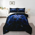 thumbnail image 1 of jejeloiu Video Game Bedding Comforter Set,Game Gaming Twin Comforter Sets,Blue Geometric Geometric Bedding Set For Teens,Super Cozy Bedroom Decoration Reversible,2-Piece, 1 of 7