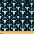 thumbnail image 1 of jejeloiu Vinatge Aztec Print Fabric by the Yard 1 Yard,Farm Bull Skull Home Decor Fabric by the Yard,Blue White Sewing Fabric For Adults,Super Cozy Room Decor, 1 of 6