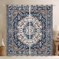 thumbnail image 1 of jejeloiu Vinatge Floral Black Out Curtains,Boho Bohemian Theme Curtains Pack of 2 (42x63 Each),Deepblue Brown Bedroom Curtains For Men Women,Ultra Soft Home Decor, 1 of 6