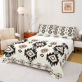 thumbnail image 1 of jejeloiu Vintage Aztec Geometric Twin Sheet Sets,Boho Bohemain Geometrry Twin Fitted Sheet,White Beige Brown Flat Sheet,Super Cozy Room Decor,3 Pieces, 1 of 7