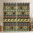 thumbnail image 1 of jejeloiu Vintage Aztec Print Curtains Pack of 2 (42x84 Each),3D Texas Stars Curtains Blackout,Rustic Bull Skull Bedroom Curtains For Adults,Luxury Bedroom Decor, 1 of 6