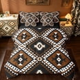 thumbnail image 1 of jejeloiu Vintage Aztec Rhombus 7 Pieces Bedding Comforter Set,Brown Black White Full Bedding Set,Boho Tribal Geometric Fitted Sheet Flat Sheet For Kids,Luxury Bedroom Decor Reversible, 1 of 8