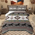 thumbnail image 1 of jejeloiu Vintage Aztec Rhombus Queen Comforter Set,Farm Horse Retro Dreamcatcher Bedding Sets,Boho Tribal Geometric Bedding Comforter Set For Kids,Luxury Bedroom Decor Reversible,3 Pieces, 1 of 8