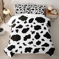 thumbnail image 1 of jejeloiu Vintage Brown Black Cow Print Quilt Full Kids,Retro Animal Print Full Bedspread Sets For Boy,3pcs, 1 of 7