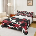 thumbnail image 1 of jejeloiu Vintage Camo Pattern Bed Sheets,Camouflage Hunting King Sheets,Red Black White Sheet Set For Boys Kids,Luxury Bedroom Decor,4 Pieces, 1 of 7