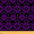 thumbnail image 1 of jejeloiu Vintage Damask Jacquard Fabric by the Yard 1 Yard,Kawaii Bow Knot Home Decor Fabric by the Yard,Purple Victorian Flower Sewing Fabric For Chidren,Super Cozy Room Decoration, 1 of 6