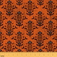 thumbnail image 1 of jejeloiu Vintage Damask Jacquard Fabric by the Yard 2 Yards,Halloween Theme Pumpkin Room Decor Fabric by the Yard,Orange Black Fabric for Sewing For Boys Kids,Super Cozy Room Decoration, 1 of 6