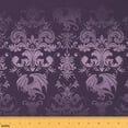 thumbnail image 1 of jejeloiu Vintage Damask Jacquard Fabric by the Yard 5 Yards,Purple Purple Fabric for Sewing,Magic Animal Dragon Home Decor Fabric by the Yard,Super Cozy Room Decoration, 1 of 6