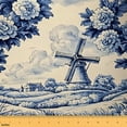 thumbnail image 1 of jejeloiu Vintage Farm Windmill Fabric by the Yard 1 Yard,Retro Country Farmhouse Home Decor Fabric by the Yard,Rustic Flower Floral Sewing Fabric For Child,Super Cozy Room Decor, 1 of 6