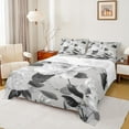 thumbnail image 1 of jejeloiu Vintage Flower Queen Sheet Sets,Rustic Floral Flat Sheet,Gray White Queen Fitted Sheet For Men Women,Luxury Bedroom Decor,4 Pieces, 1 of 7