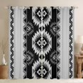 thumbnail image 1 of jejeloiu Vintage Geometric Rhombus Curtains Pack of 2 (42x84 Each),Gray Black Curtains Blackout For Men Women, 1 of 6