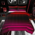 thumbnail image 1 of jejeloiu Vintage Geometric Striped Full Size Comforter Sets,Modern Abstract Art Bedding Comforter Set,Red Pink Ombre Bedding Sets For Men Women,Luxury Bedroom Decor Reversible,3pcs, 1 of 8