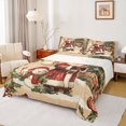 thumbnail image 1 of jejeloiu Vintage Santa Claus Twin Sheet Sets,Xmas Tree Snowmen Twin Fitted Sheet,Western Holiday Gifts Flat Sheet For Child,Lightweight Room Decor,3pcs, 1 of 7