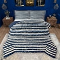 thumbnail image 1 of jejeloiu Vintage Stripes Pattern Bedding Comforter Set,Abstract Geometric Twin Comforter Sets,Blue White Bedding Set For Kids,Breathable Home Decor Reversible,2 Pieces, 1 of 8