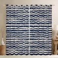 thumbnail image 1 of jejeloiu Vintage Stripes Pattern Black Out Curtains,Abstract Geometric Curtains Pack of 2 (42x63 Each),Blue White Bedroom Curtains For Kids,Breathable Home Decor, 1 of 6