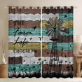 thumbnail image 1 of jejeloiu Vintage Windmill Black Out Curtains,Country Farmhouse Lodge Curtains Pack of 2 (42x63 Each) For Adults, 1 of 6