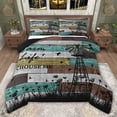 thumbnail image 1 of jejeloiu Vintage Windmill Queen Comforter Set,Country Farmhouse Lodge Bedding Comforter Set For Adults Reversible 3 Pieces, 1 of 8