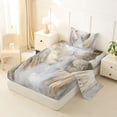 thumbnail image 1 of jejeloiu Vintage Wings Twin Sheet Sets,Gray Gold Bedding For Girls 3pcs, 1 of 6