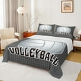 thumbnail image 1 of jejeloiu Volleyball Sport Queen Sheet Sets,Ball Gamer Game Flat Sheet,White Gray Queen Fitted Sheet For Boys Teens,Super Cozy Room Decor,4pcs, 1 of 7