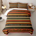 thumbnail image 1 of jejeloiu Warm Aztec Bed Spread Queen For Men Women,Vibrant Tribal Queen Coverlet Set,Multicolor Black,3 Pieces, 1 of 7