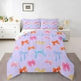 thumbnail image 1 of jejeloiu Watercolor Cute Bowknot Full Size Comforter Sets,Girl Ribbon Bow Bedding Comforter Set,Round Dot Bedding Sets For Girls,Super Cozy Bedroom Decor Reversible,3 Pieces, 1 of 7