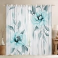 thumbnail image 1 of jejeloiu Watercolor Floral Curtains Pack of 2 (42x84 Each),Retro Flower Blossom Curtains Blackout,White Cyan Bedroom Curtains For Teens,Breathable Home Decor, 1 of 6