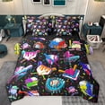 thumbnail image 1 of jejeloiu Watercolor Ice Cream 7-Piece Twin Bedding Sets,Baseball Sport Game Bedding Comforter Set,Colorful Graffiti Drip Sheet Sets For Boys Girls,Breathable Home Decor Reversible, 1 of 8