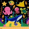 thumbnail image 1 of jejeloiu Watercolor Starfish Seahorse Fabric by the Yard 3 Yards,Colorful Ocean Sewing Fabric,Sea Sealife Fabric for Sewing For Child,Super Cozy Room Decor, 1 of 6