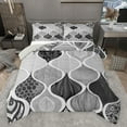 thumbnail image 1 of jejeloiu Waves Striped Lines Bedding Comforter Set,Boho Gemoetric Pattern Twin Comforter Sets,Gray Mermaid Print Bedding Set For Adults,Super Cozy Room Decor Reversible,2-Piece, 1 of 8