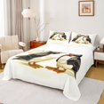 thumbnail image 1 of jejeloiu Wedding Seagull Couple Full Size Sheets Kids,Watercolor Love Bird Print Bed Sheets For Girls,4pcs, 1 of 6