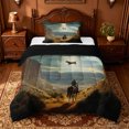 thumbnail image 1 of jejeloiu Western Cowboy Desert Twin Comforter Sets Kids,Fantasy Western Adventure Bedding Set For Boy,Reversible,2pcs, 1 of 8