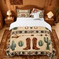 thumbnail image 1 of jejeloiu Western Cowboy Duvet Cover Set Kids,Country Print Bedding Full,Reversible,3-Piece(No Comforter), 1 of 6