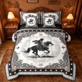 thumbnail image 1 of jejeloiu Western Cowboy Horse 7 Pieces Bedding Comforter Set Kids,Vintage Farmhouse Full Bedding Set For Men,Reversible, 1 of 7