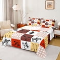 thumbnail image 1 of jejeloiu Western Cowboy Patchwork Pattern Queen Sheet Sets Kids,Retro Boho Farmhouse Print Bed Set,4 Pieces, 1 of 6