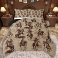 thumbnail image 1 of jejeloiu Western Cowboy Twin Comforter Sets,Vintage Shabby Chic Bedding Set For Men Women Reversible 2-Piece, 1 of 8