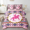 thumbnail image 1 of jejeloiu Western Cowgirl 7-Piece Twin Bedding Sets,Retro Aztec Geometric Bedding Comforter Set,Boho Bohemian Sheet Sets For Teens,Luxury Bedroom Decor Reversible, 1 of 8