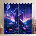 thumbnail image 1 of jejeloiu Western Fansty Theme Black Out Curtains,Magic Animal Dragon Curtains Pack of 2 (42x63 Each),Rustic Pink Lotus Lesf Bedroom Curtains For Girls Boys,Ultra Soft Home Decor, 1 of 6