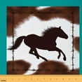 thumbnail image 1 of jejeloiu Western Farmhouse Horse Fabric by the Yard 3 Yards,Rustic Farmhouse Cabin Sewing Fabric,Brown Cowhide Fabric for Sewing For Men Women,Ultra Soft Home Decor, 1 of 6