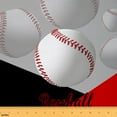 thumbnail image 1 of jejeloiu White Baseball Print Fabric by the Yard 3 Yards, Ball Game Fabric for Sewing, Sports Home Decor Fabric by the Yard, Microfiber Bedroom Decor, 1 of 6