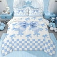 thumbnail image 1 of jejeloiu White Blue Twin Comforter Sets,Girls Cute Bowtie Bedding Set For Girls Women Reversible 2-Piece, 1 of 8
