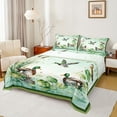 thumbnail image 1 of jejeloiu Wild Animal Mallard Queen Sheet Sets,Rustic Plant Laius Leaves Bed Set For Teens 4 Pieces, 1 of 7
