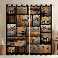 thumbnail image 1 of jejeloiu Wild Animals Mallard Blackout Curtains Set of 2 (52x84 Each),Retro Rustic Duck Window Curtains For Men Women, 1 of 6
