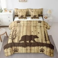 thumbnail image 1 of jejeloiu Wild Bear Bedding Comforter Set 7pcs,Bear Paw Print Queen Bedding Sets,Old Barn Door Queen Sheet Sets For Teens Kids,Ultra Soft Home Decor, 1 of 8