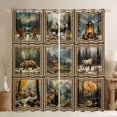 thumbnail image 1 of jejeloiu Wild Bear Deer Curtains Pack of 2 (42x84 Each),Country Farmhouse Lodge Curtains Blackout For Men Women, 1 of 6