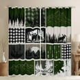 thumbnail image 1 of jejeloiu Wild Bear Elk Curtains and Drapes,Woodland Animal Black Out Curtains,Rustic Farmhouse Cabin Curtains Pack of 2 (52x63 Each) For Teens,Breathable Room Decoration, 1 of 6