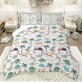thumbnail image 1 of jejeloiu Wild Dinosaur Dino Queen Comforter Set,Jungle Animal Bedding Comforter Set For Teens 3 Pieces, 1 of 8